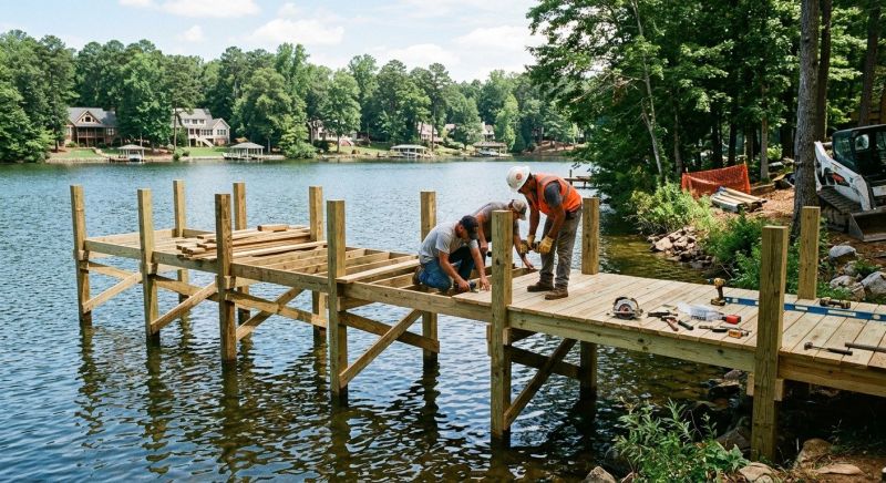 Wood Dock Installation in Alpharetta, GA